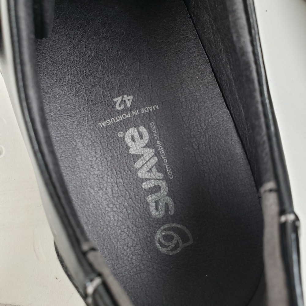 Suave Shoes Portugal Womens 42 Black Leather Textured Comfort Walking‎ Orthotic